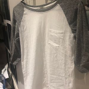 Grey and white shirt